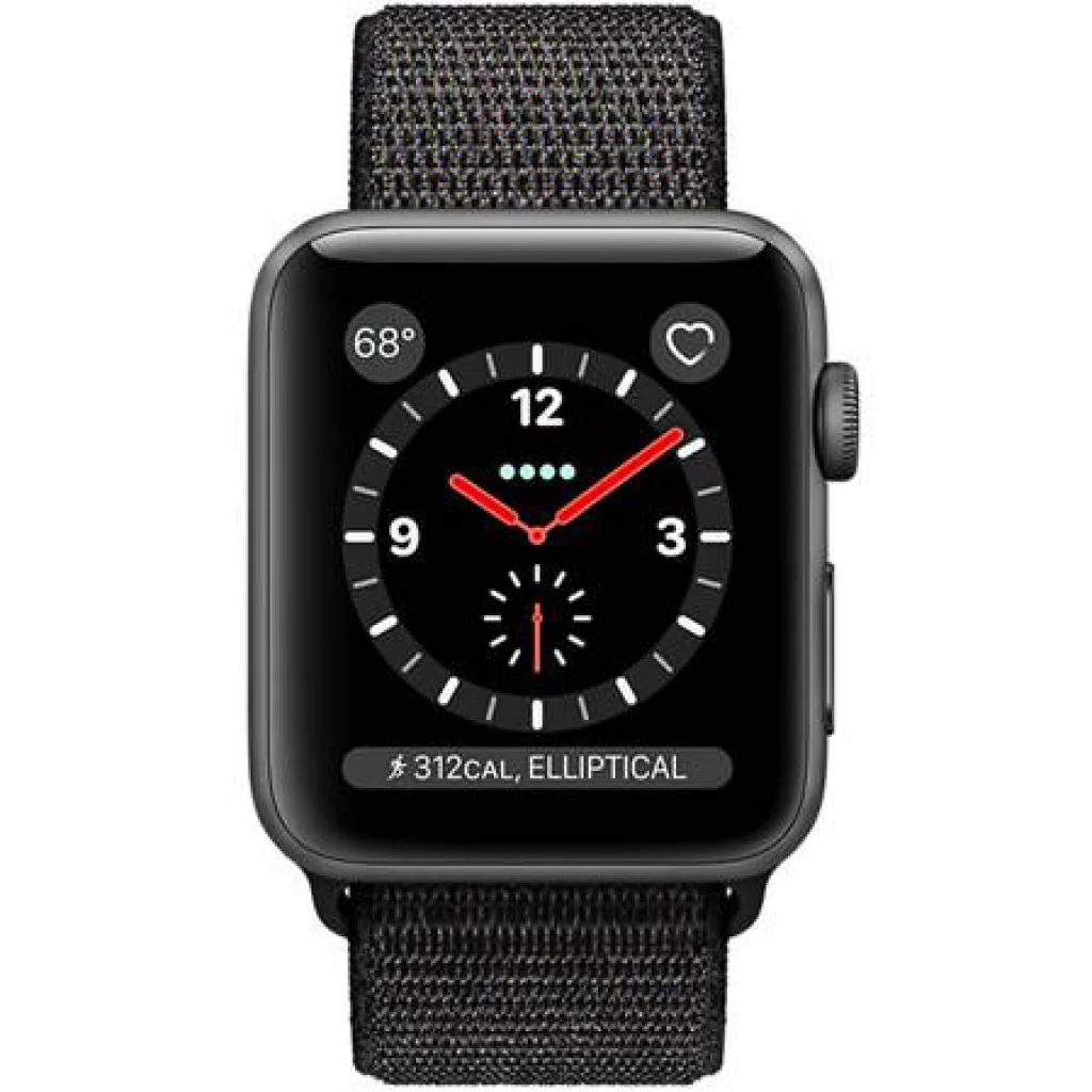 Смарт-годинник Apple Watch Series 3 GPS + Cellular 38mm Space Gray Aluminum Case with Black Sport Loop (MRQE2)