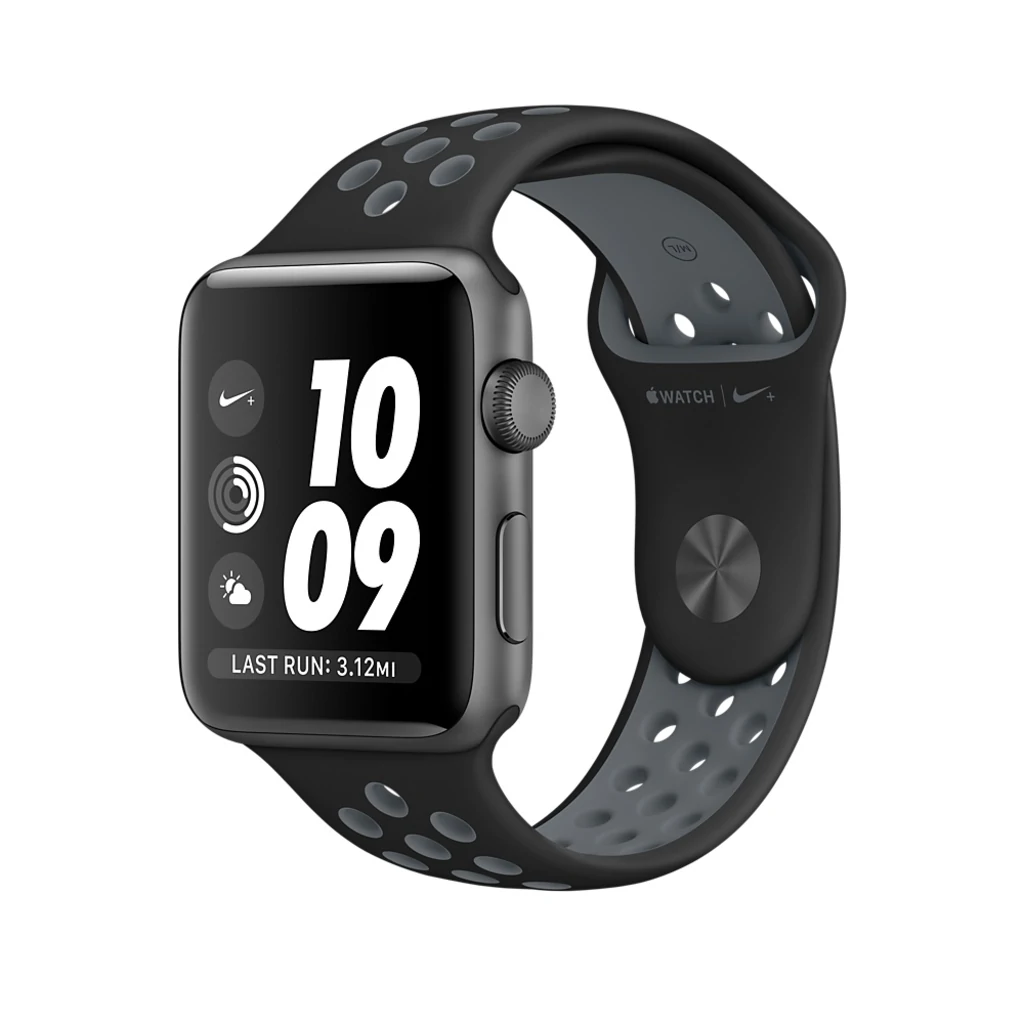 Apple Watch Series 2 Nike+ 38mm Space Gray Aluminum Case with Black/Cool Gray Nike Sport Band (MNYX2)
