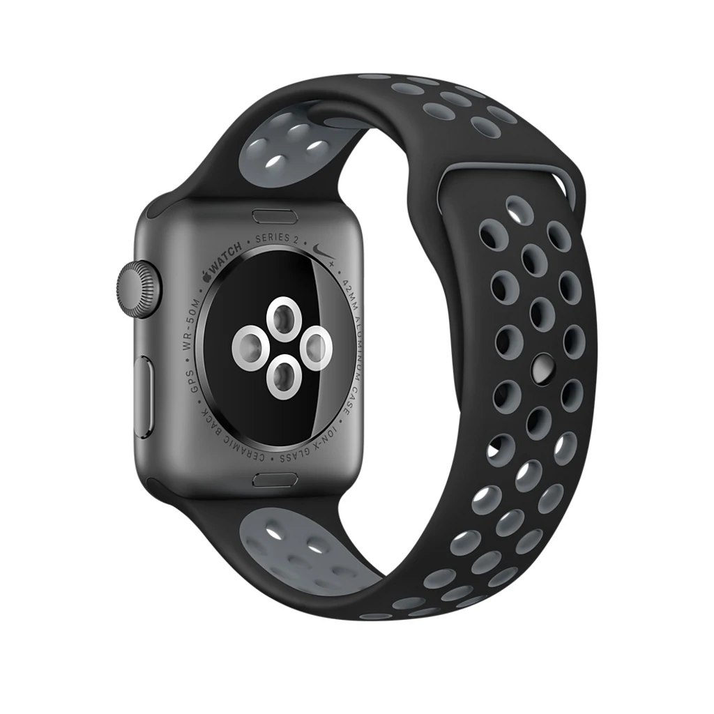 Apple Watch Series 2 Nike+ 38mm Space Gray Aluminum Case with Black/Cool Gray Nike Sport Band (MNYX2)