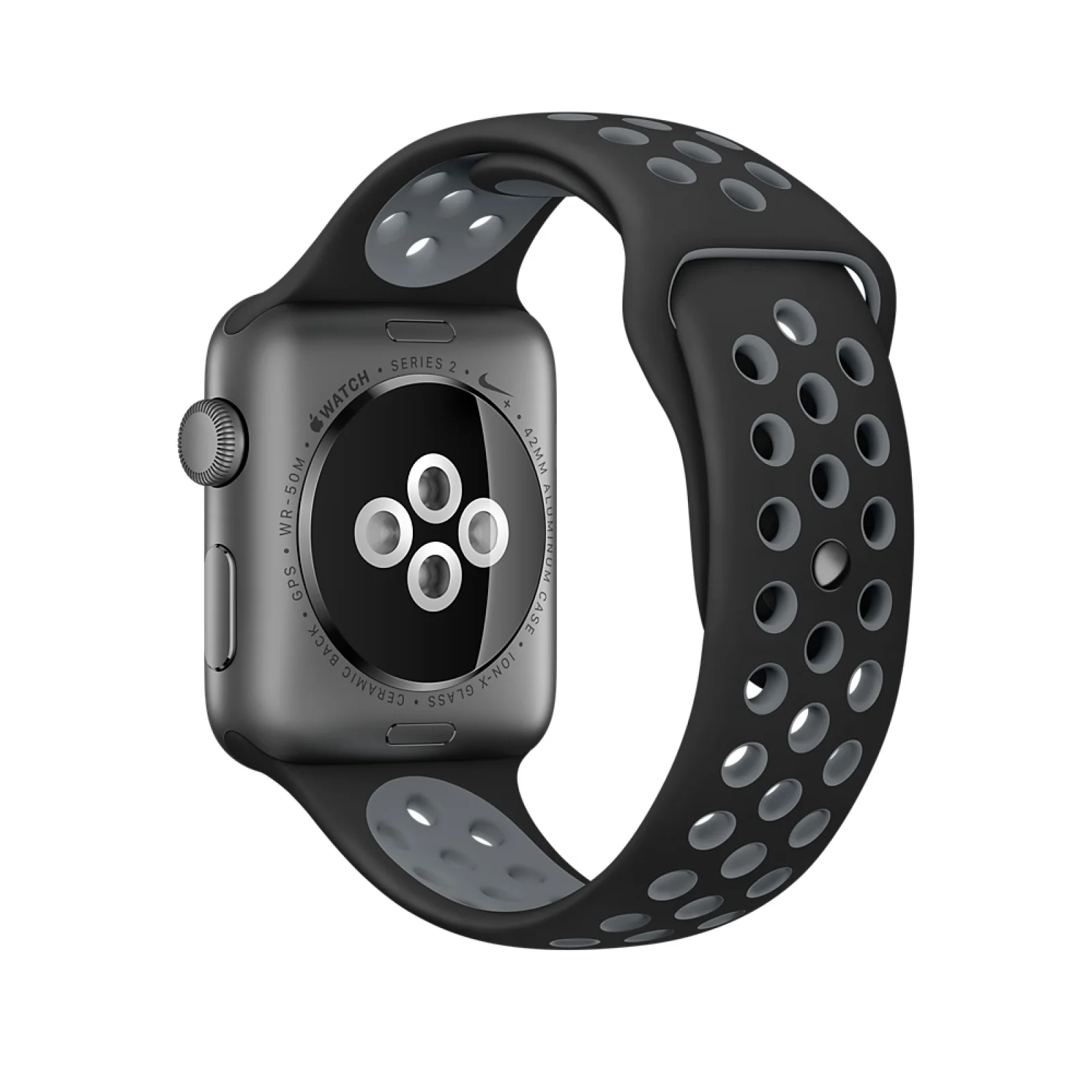 Apple Watch Nike+ 42mm Space Gray Aluminum Case with Black/Cool Gray Nike Sport Band (MNYY2)