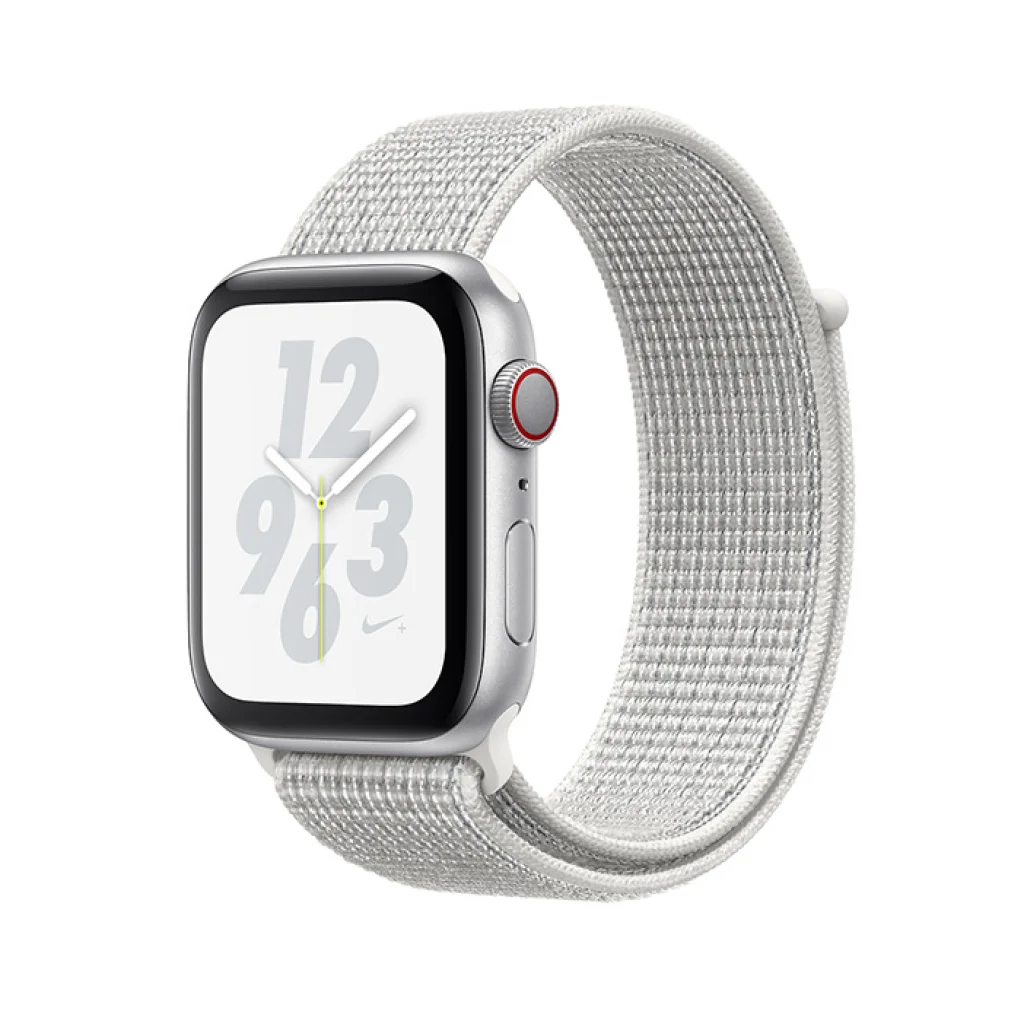 Apple Watch Nike+ Series 4 GPS + Cellular 40mm Silver Aluminum Case with Summit White Nike Sport Loop (MTX72, MTXF2)