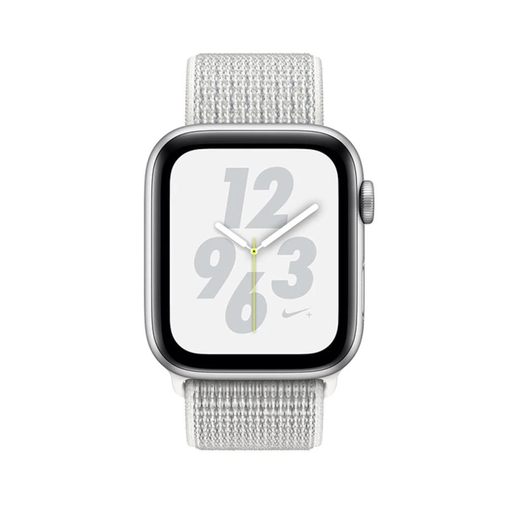 Apple Watch Nike+ Series 4 GPS + Cellular 40mm Silver Aluminum Case with Summit White Nike Sport Loop (MTX72, MTXF2)