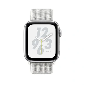 Apple Watch Nike+ Series 4 GPS + Cellular 40mm Silver Aluminum Case with Summit White Nike Sport Loop (MTX72, MTXF2)