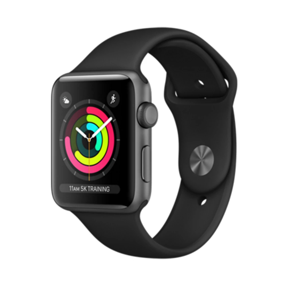 Apple Watch Series 3 GPS 38mm Space Gray Aluminum with Black Sport Band (MTF02)