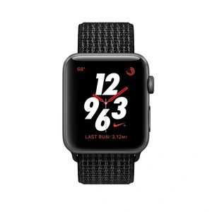 Apple Watch Nike+ Series 3 GPS + Cellular 42mm Space Gray Aluminum with Black/Pure Platinum Sport Loop (MQLF2)