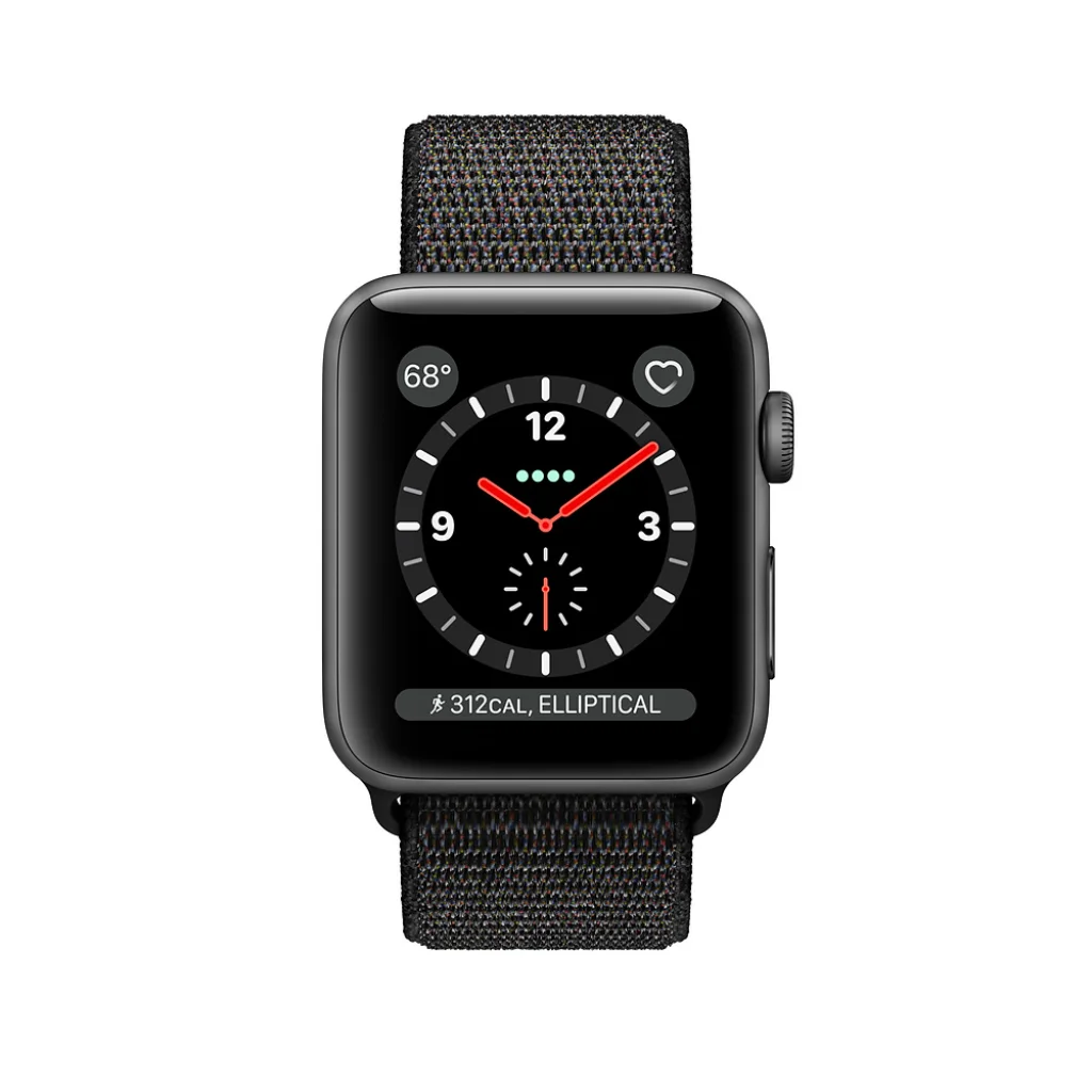 Apple Watch Series 3 GPS + Cellular 42mm Space Gray Aluminum with Black Sport Loop (MRQF2)