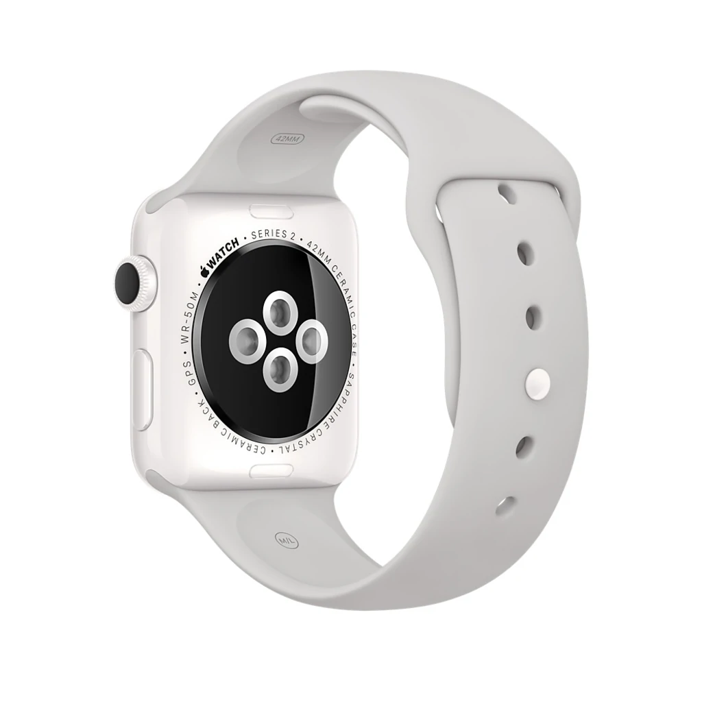 Apple Watch Edition Series 2 42mm White Ceramic Case with Cloud Sport Band (MNPQ2)