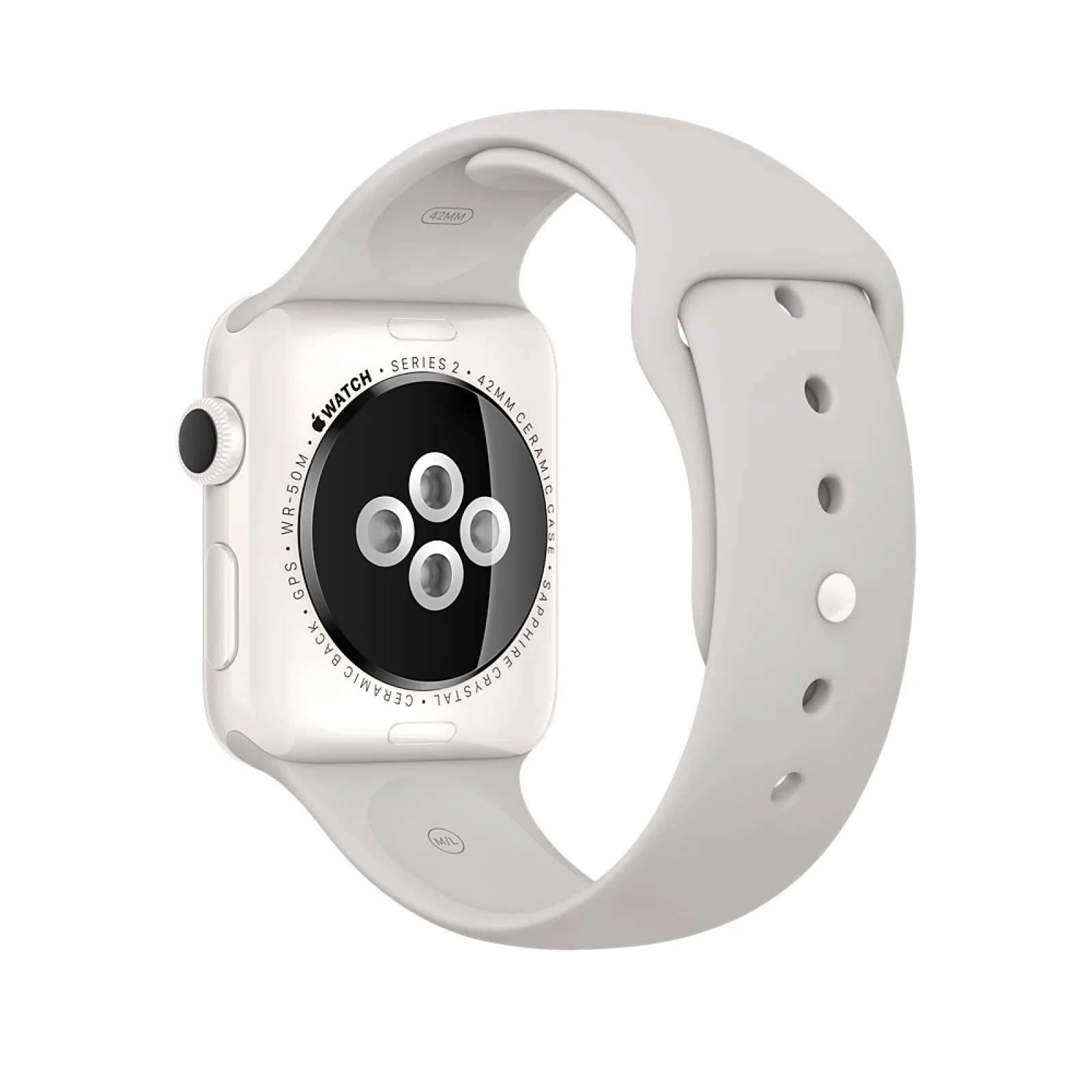 Apple Watch Edition Series 2 42mm White Ceramic Case with Cloud Sport Band (MNPQ2)