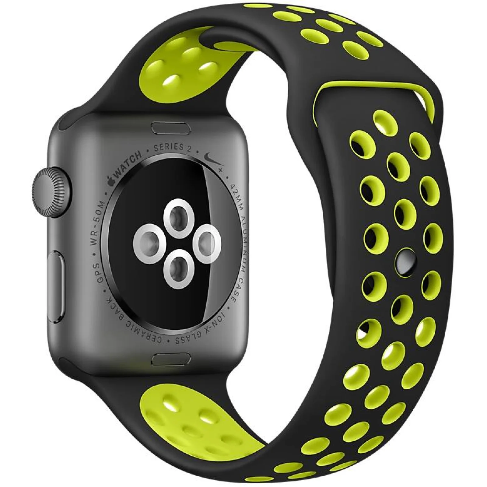 Ремешок Apple Black/Volt Nike Sport Band S/M&M/L для Apple Watch 40mm (MTMN2)