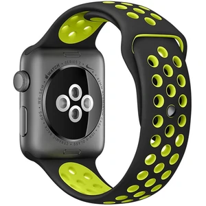 Ремінець Apple Black/Volt Nike Sport Band S/M & M/L для Apple Watch 40mm (MTMN2)