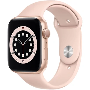 Смарт-часы Apple Watch Series 6 GPS 44mm Gold Aluminum Case with Pink Sand Sport Band (M00E3)