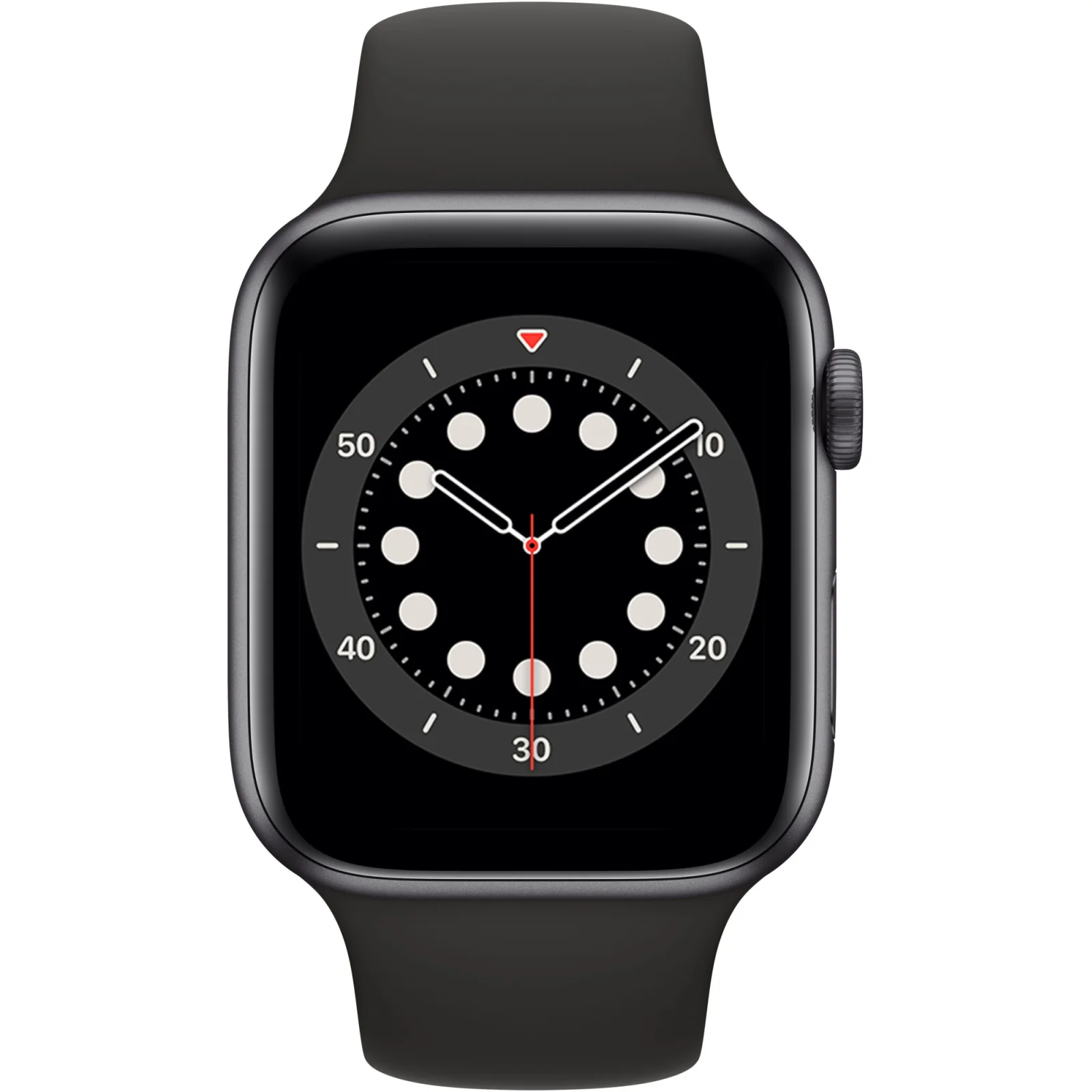 Apple Watch Series 6 GPS 44mm Space Gray Aluminum Case with Black Sport Band (M00H3)