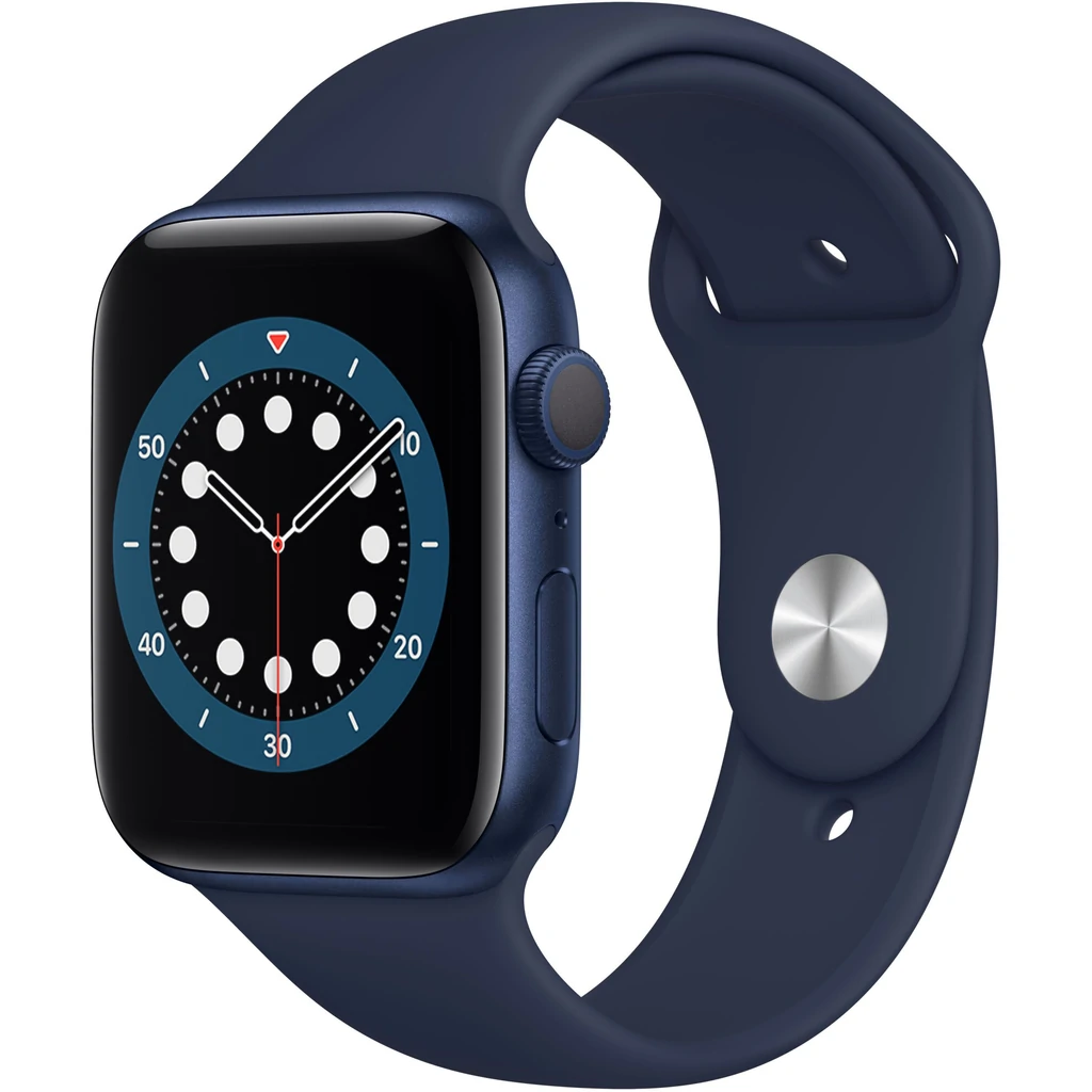 Apple Watch Series 6 GPS 44mm Blue Aluminum Case with Deep Navy Sport Band (M00J3)