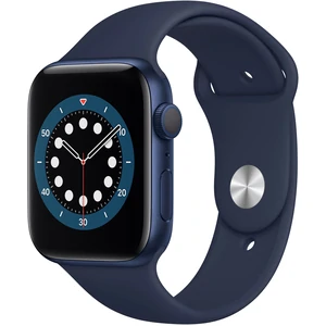 Смарт-часы Apple Watch Series 6 GPS 44mm Blue Aluminum Case with Deep Navy Sport Band (M00J3)