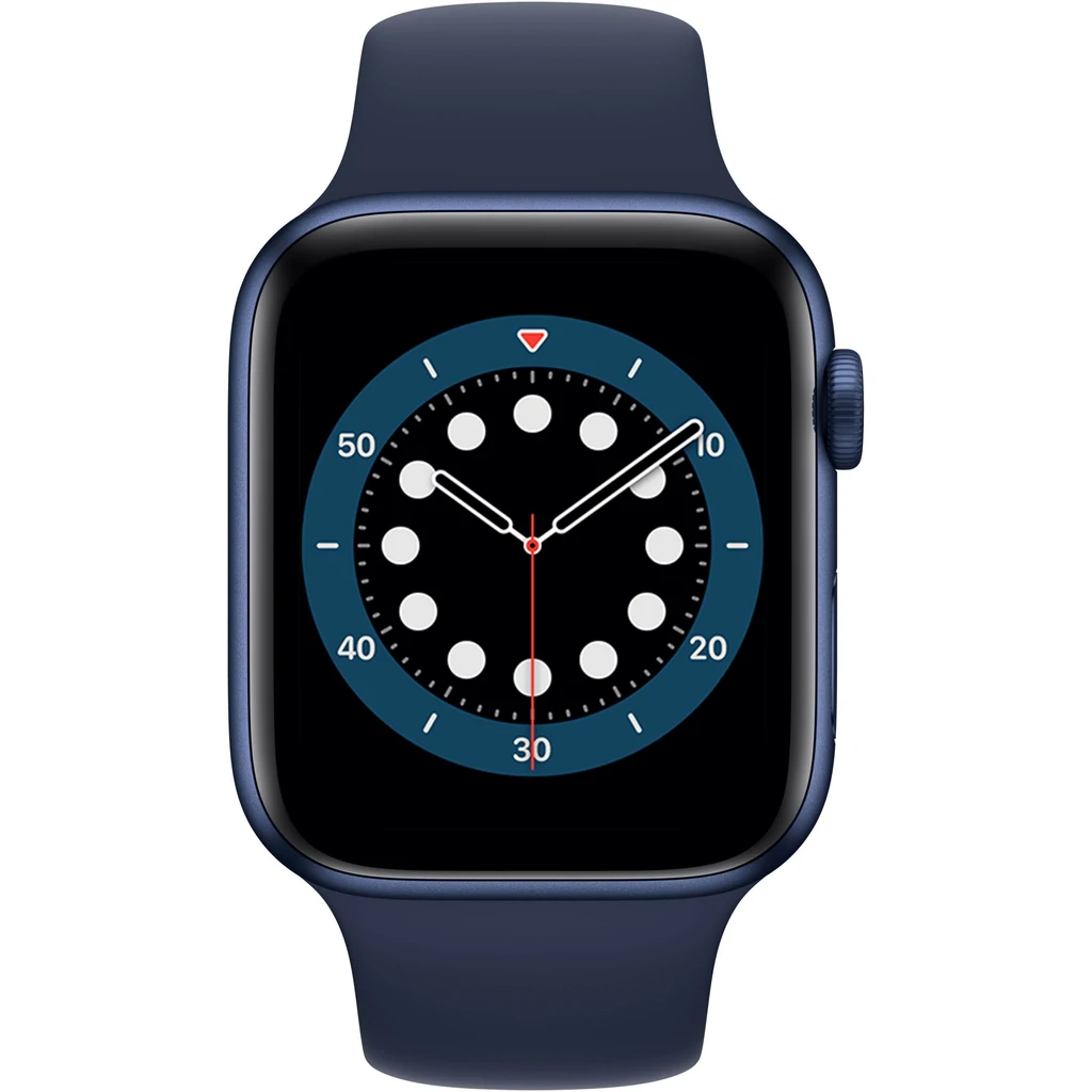 Apple Watch Series 6 GPS 44mm Blue Aluminum Case with Deep Navy Sport Band (M00J3)