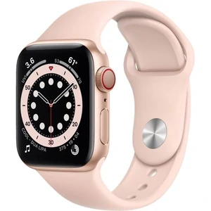 Смарт-часы Apple Watch Series 6 GPS + Cellular 44mm Gold Aluminum Case with Pink Sand Sport Band (M07G3, MG2D3)