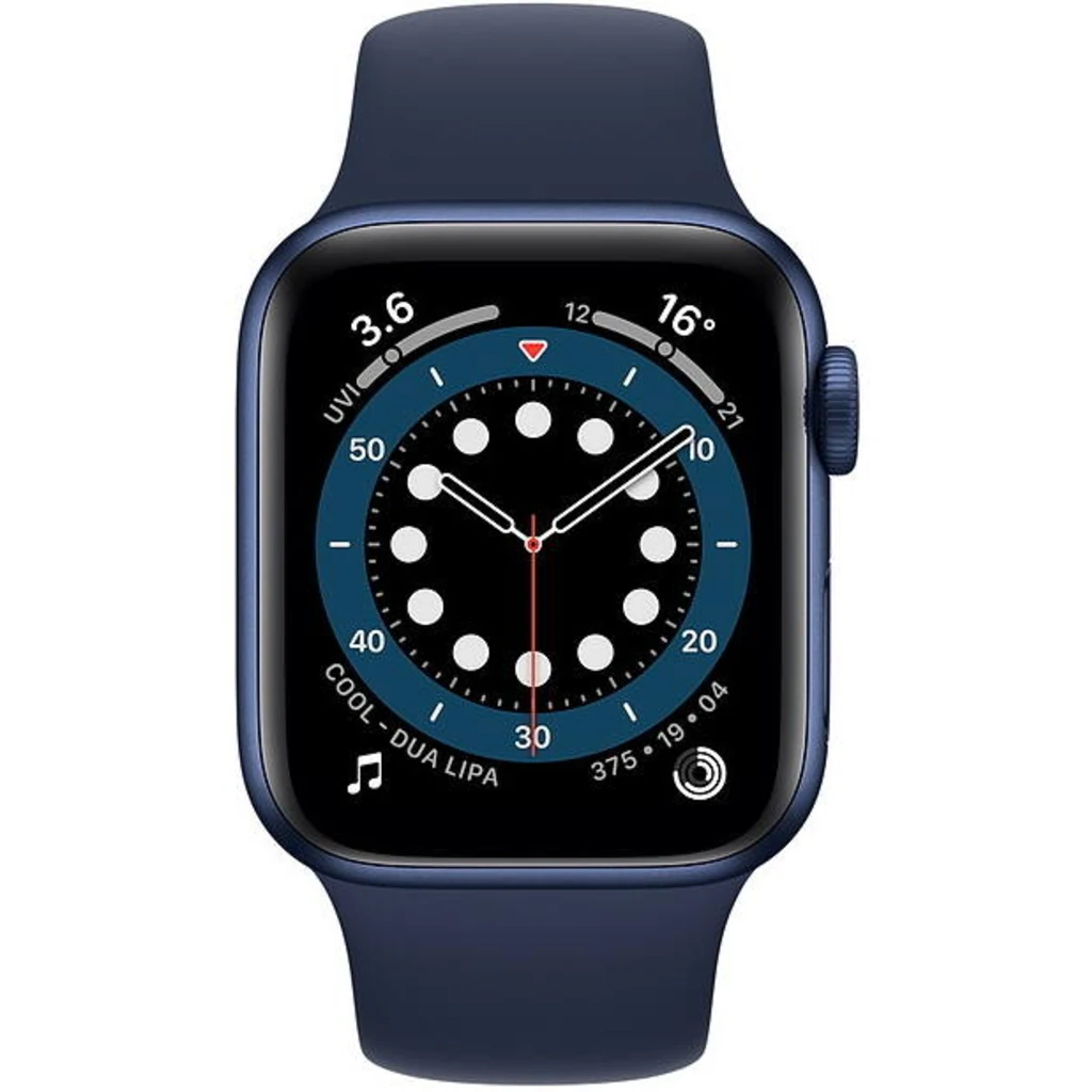 Apple Watch Series 6 GPS + Cellular 44mm Blue Aluminum Case with Deep Navy Sport Band (M07J3, M09A3)