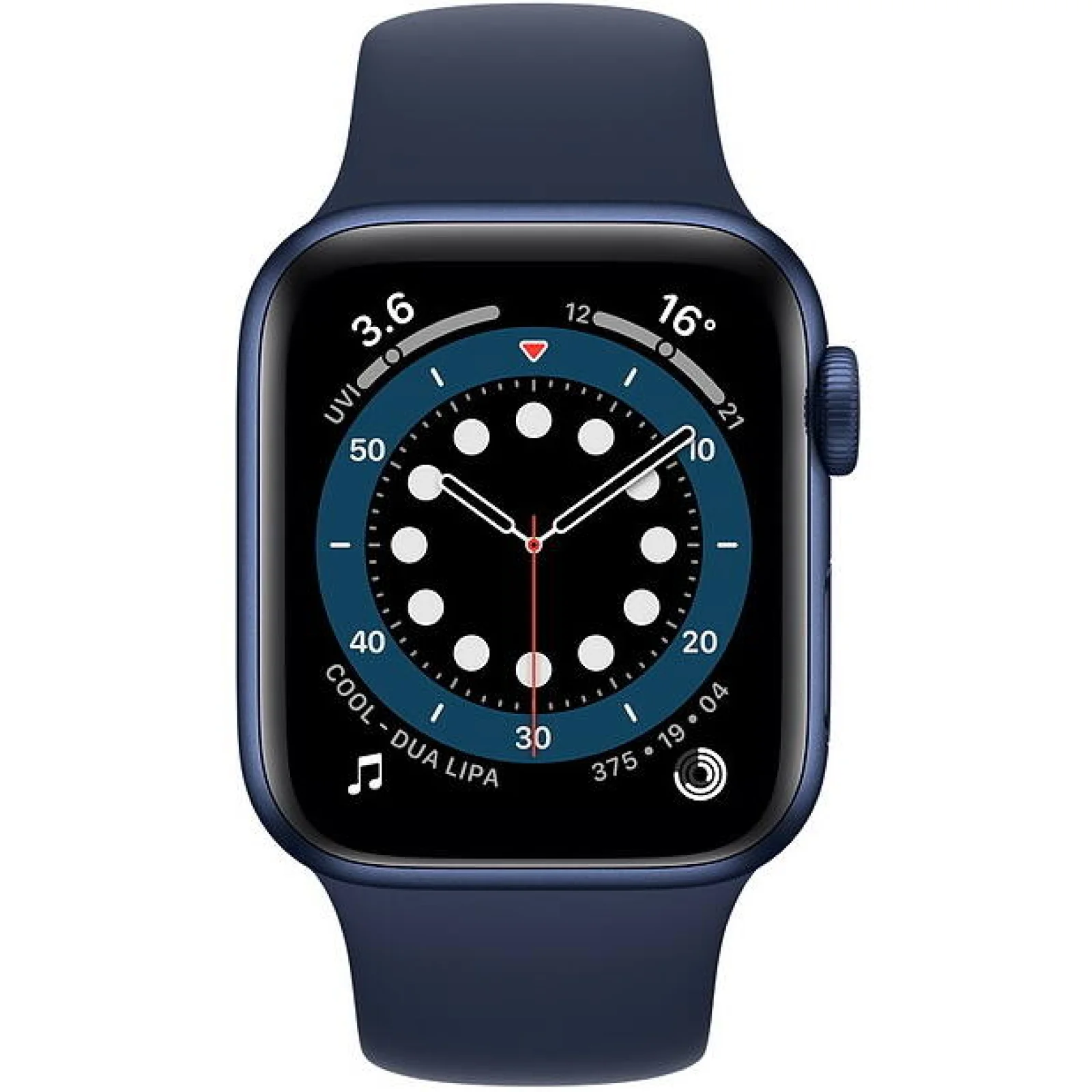 Apple Watch Series 6 GPS + Cellular 40mm Blue Aluminum Case with Deep Navy Sport Band (M02R3, M06Q3)