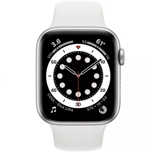 Apple Watch Series 6 GPS + Cellular 40mm Silver Aluminum Case with White Sport Band (M02N3, M06M3)