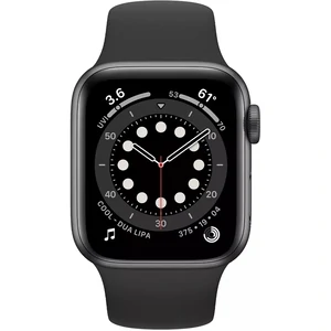 Apple Watch Series 6 GPS + Cellular 44mm Space Grey Aluminum Case with Black Sport Band (M07H3, MG2E3)