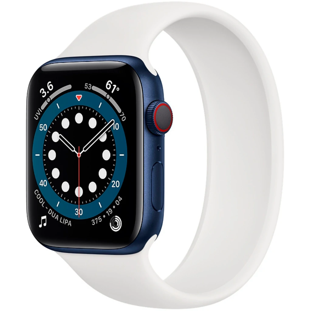 Apple Watch Series 6 GPS + Cellular 44mm Blue Aluminum Case with White Sport Loop (M0G93)