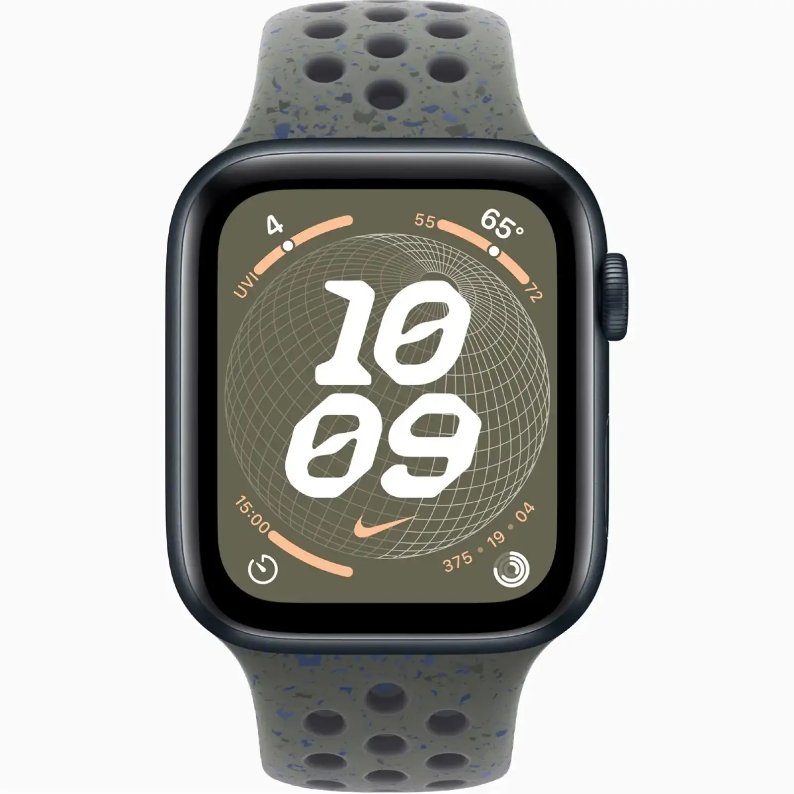 Смарт-часы Apple Watch SE 2 GPS + Cellular 44mm Midnight Aluminum Case with Cargo Knaki Nike Sport Band M/L (MA9L4, MYLE3)