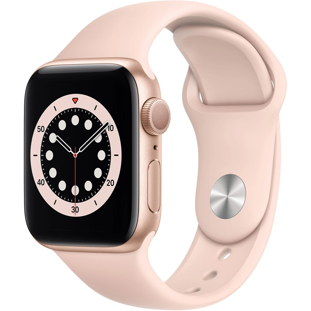 Apple Watch Series 6 GPS 40mm Gold Aluminum Case with Pink Sand Sport Band (MG123)