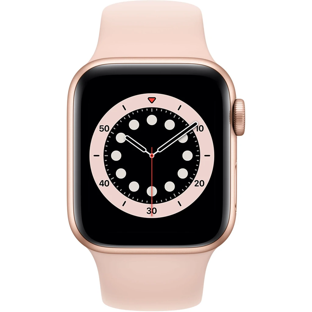 Apple Watch Series 6 GPS 40mm Gold Aluminum Case with Pink Sand Sport Band (MG123)