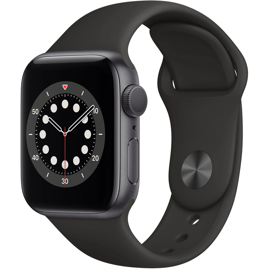 Apple Watch Series 6 GPS 40mm Space Gray Aluminum Case with Black Sport Band (MG133)