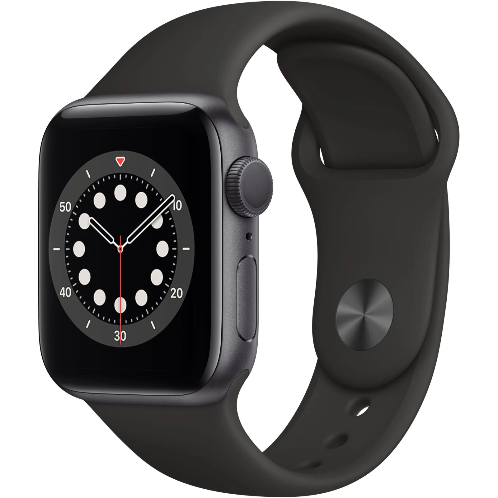 Apple Watch Series 6 GPS 40mm Space Gray Aluminum Case with Black Sport Band (MG133)