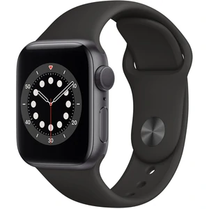 Смарт-часы Apple Watch Series 6 GPS 40mm Space Gray Aluminum Case with Black Sport Band (MG133)