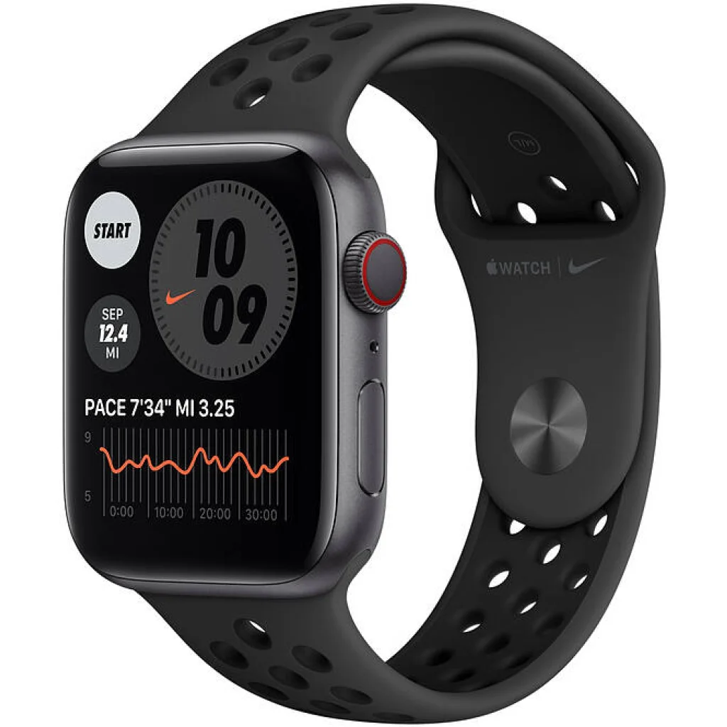 Apple Watch Nike Series 6 GPS + Cellular 40mm Space Gray Aluminum Case with Anthracite/Black Nike Sport Band (M06L3, M07E3)