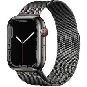 Смарт-часы Apple Watch Series 7 GPS + Cellular 41mm Graphite Stainless Steel Case with Graphite Milanese Loop (MKHK3, MKJ23)