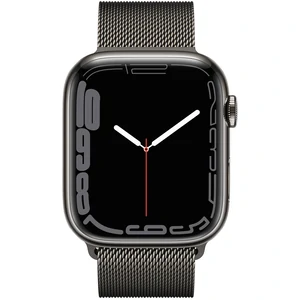 Смарт-годинник Apple Watch Series 7 GPS + Cellular 41mm Graphite Stainless Steel Case with Graphite Milanese Loop (MKHK3, MKJ23)