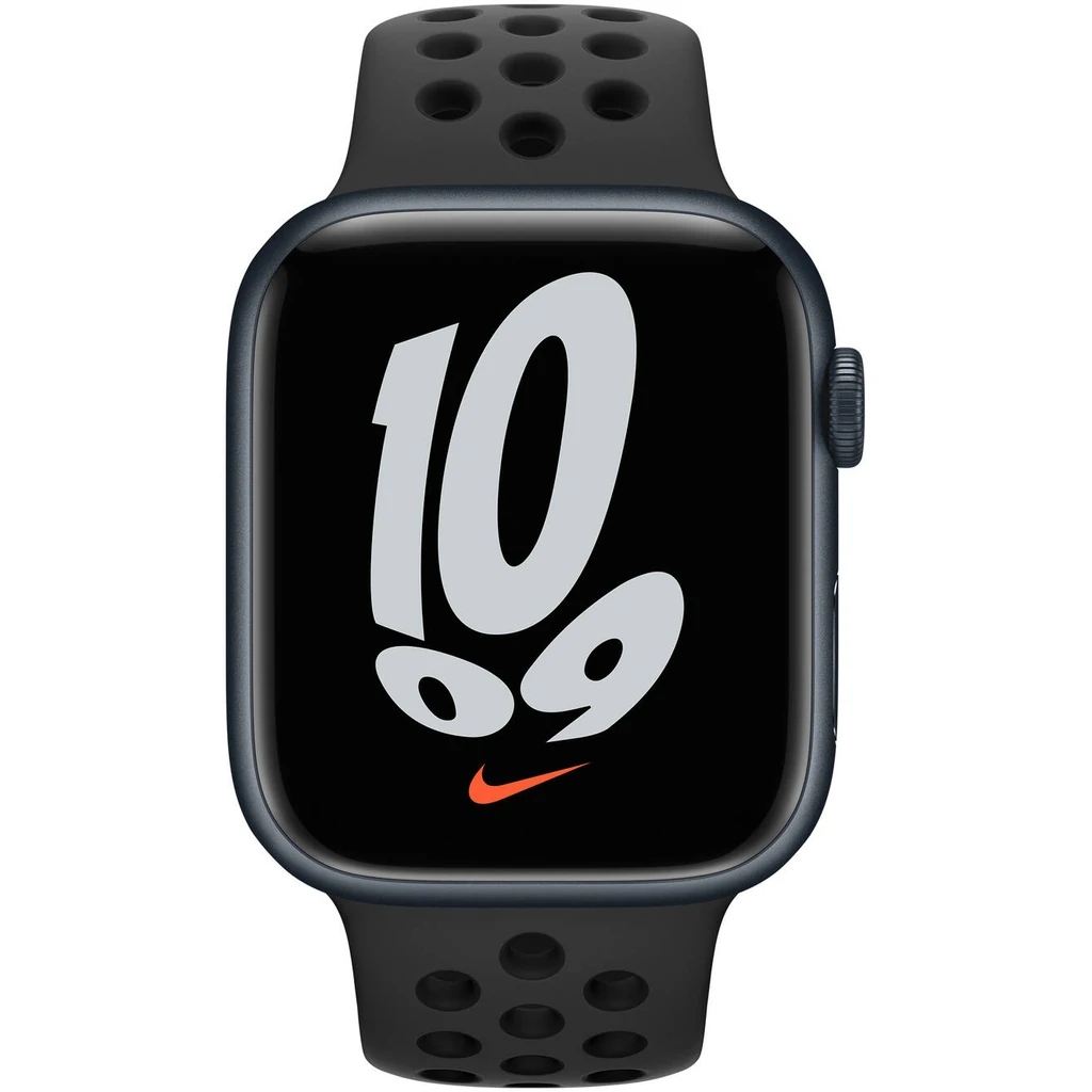 Смарт-годинник Apple Watch Nike Series 7 GPS + Cellular 41mm Midnight Aluminum Case with Anthracite/Black Nike Sport Band (MKHM3, MKJ43)