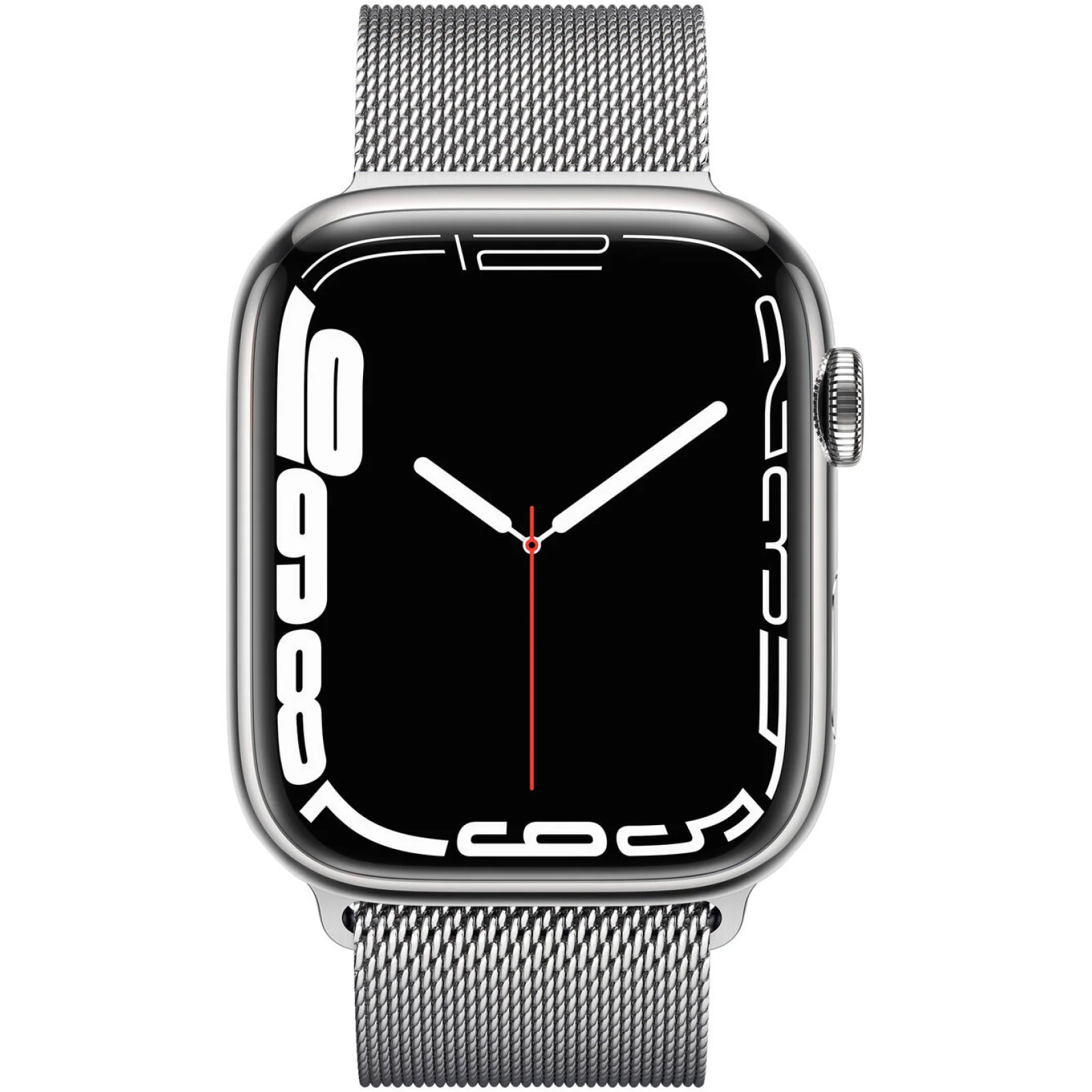 Смарт-годинник Apple Watch Series 7 GPS + Cellular 41mm Silver Stainless Steel Case with Silver Milanese Loop (MKHF3, MKHX3)