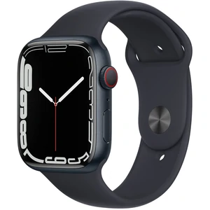 Смарт-часы Apple Watch Series 7 GPS + Cellular 45mm Midnight Aluminum Case with Midnight Sport Band (MKJ73, MKJP3)
