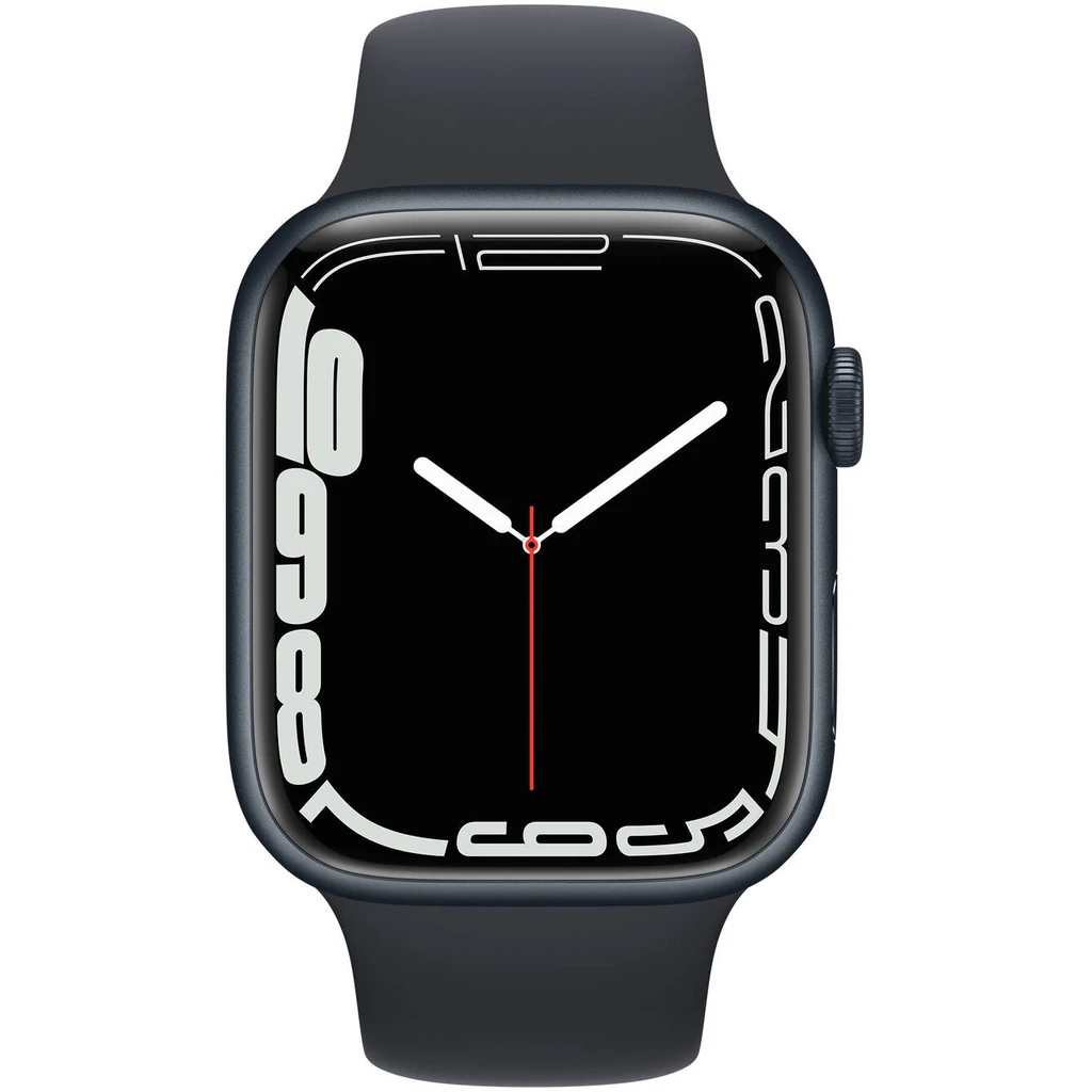Смарт-часы Apple Watch Series 7 GPS + Cellular 45mm Midnight Aluminum Case with Midnight Sport Band (MKJ73, MKJP3)