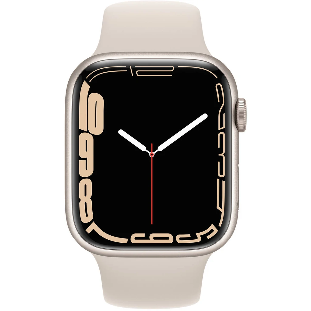 Смарт-годинник Apple Watch Series 7 GPS + Cellular 41mm Starlight Aluminum Case With Starlight Sport Band (MKH83)