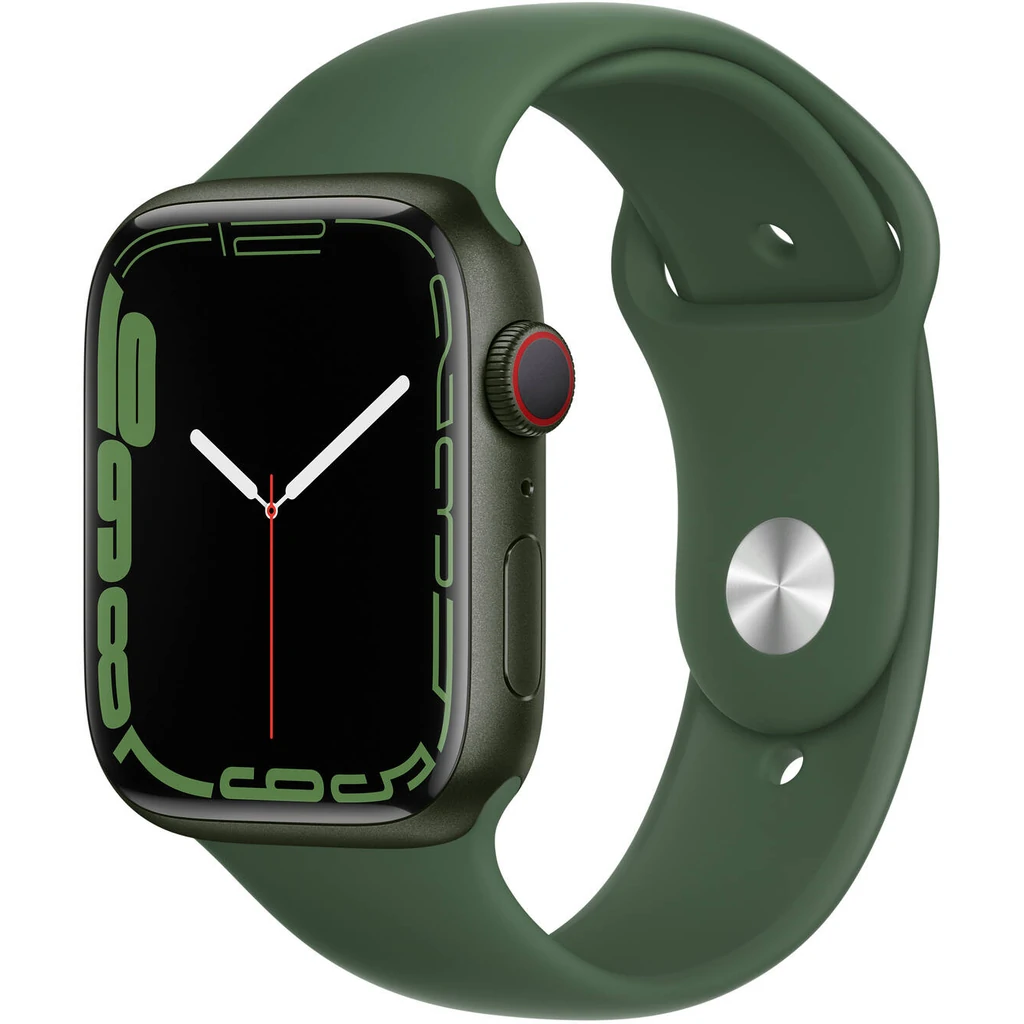 Смарт-годинник Apple Watch Series 7 GPS + Cellular 45mm Green Aluminum Case With Clover Sport Band (MKJR3)