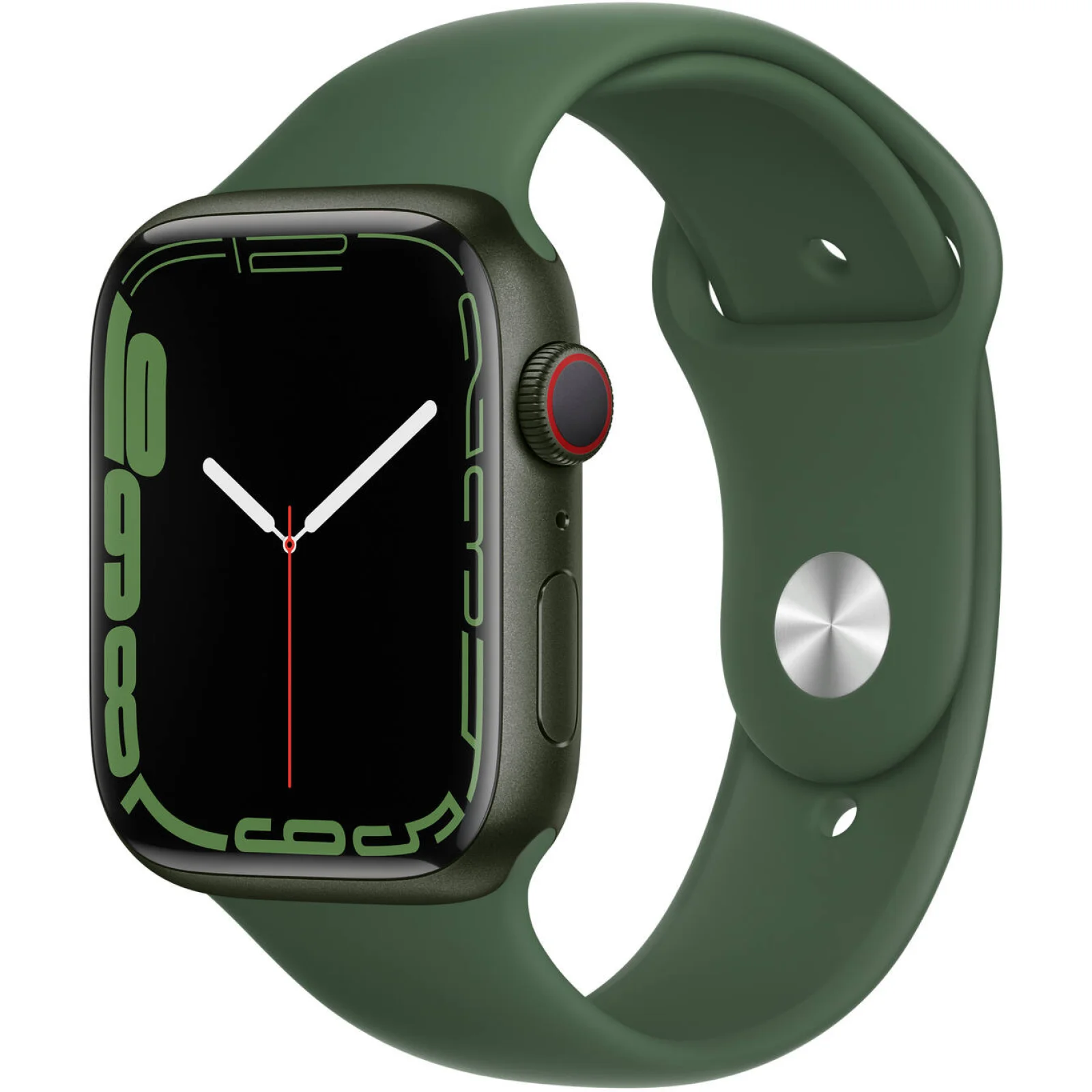 Смарт-годинник Apple Watch Series 7 GPS + Cellular 45mm Green Aluminum Case With Clover Sport Band (MKJR3)
