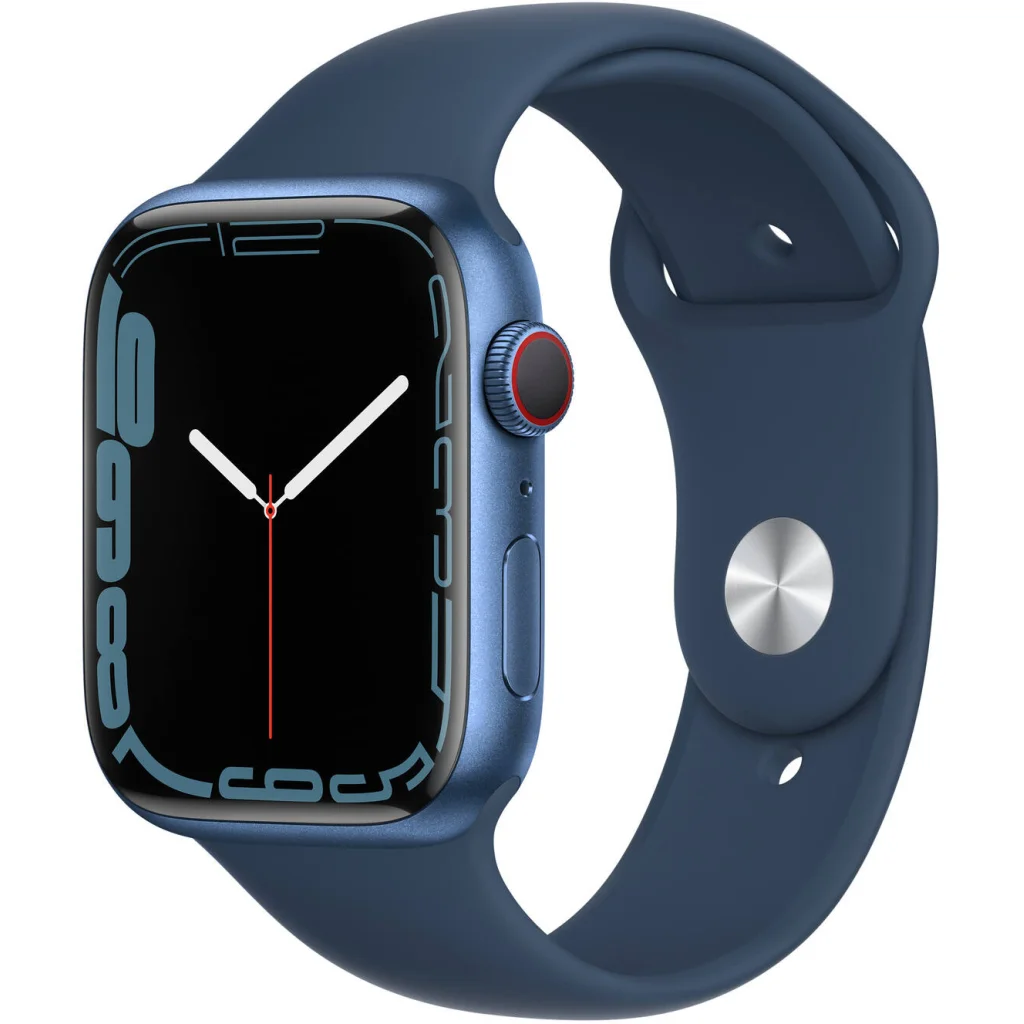 Смарт-годинник Apple Watch Series 7 GPS + Cellular 45mm Blue Aluminum Case with Abyss Blue Sport Band (MKJA3, MKJT3)