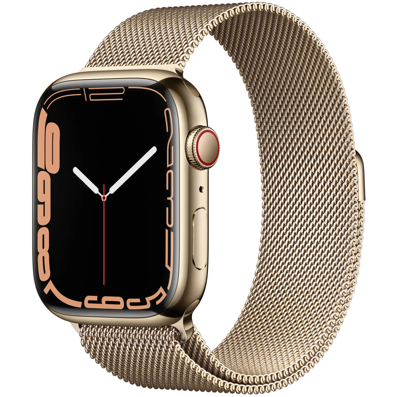 Смарт-годинник Apple Watch Series 7 GPS + Cellular 41mm Gold Stainless Steel Case with Gold Milanese Loop (MKHH3, MKJ03)
