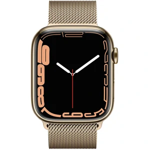 Смарт-годинник Apple Watch Series 7 GPS + Cellular 41mm Gold Stainless Steel Case with Gold Milanese Loop (MKHH3, MKJ03)