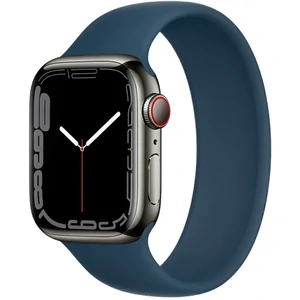 Смарт-часы Apple Watch Series 7 GPS + Cellular 41mm Graphite Stainless Steel Case with Abyss Blue Solo Loop (MKLG3)