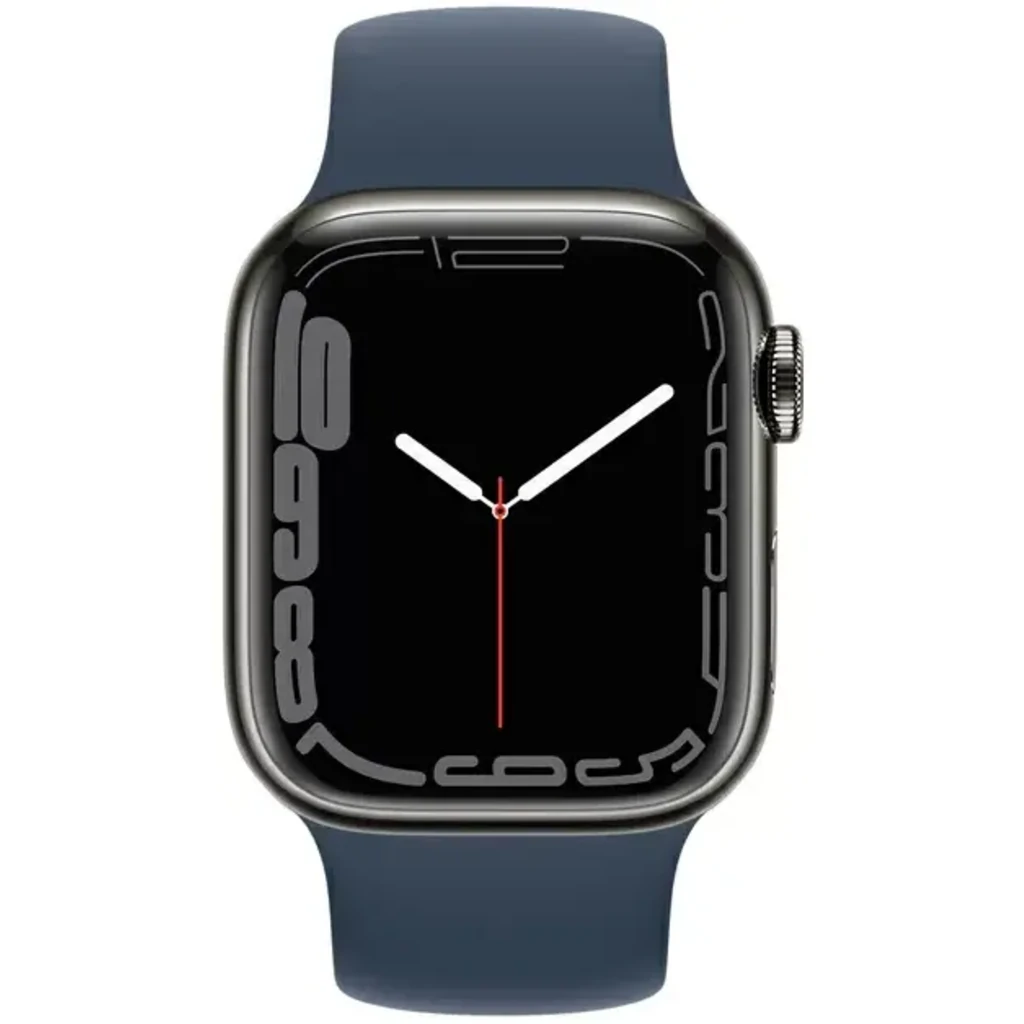 Смарт-часы Apple Watch Series 7 GPS + Cellular 41mm Graphite Stainless Steel Case with Abyss Blue Solo Loop (MKLG3)