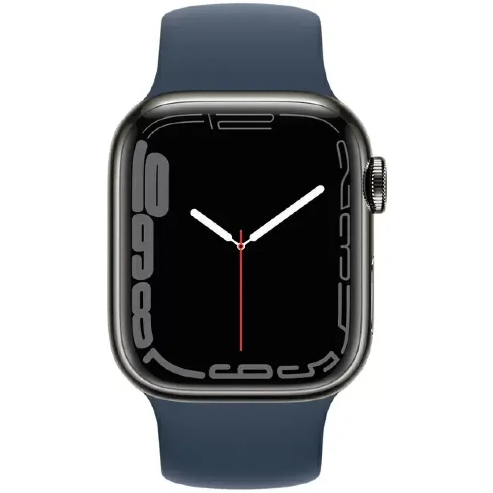 Смарт-годинник Apple Watch Series 7 GPS + Cellular 41mm Graphite Stainless Steel Case with Abyss Blue Solo Loop (MKLG3)