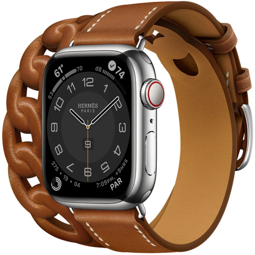 Ремешок Apple Fauve Barenia Gourmette Double Tour для Apple Watch Hermes 38mm, 40mm, 41mm (MKFV3)