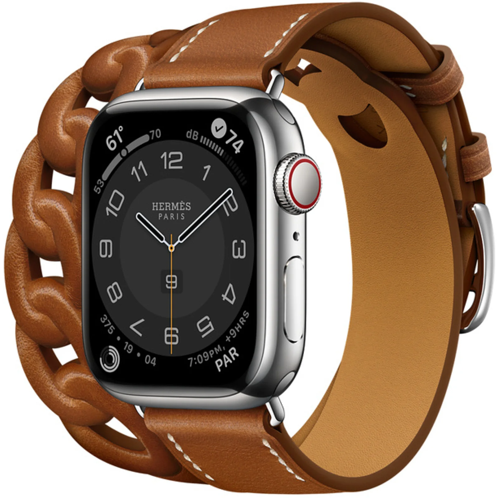 Ремінець Apple Fauve Barenia Gourmette Double Tour для Apple Watch Hermes 38mm, 40mm, 41mm (MKFV3)