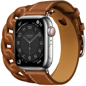 Ремешок Apple Fauve Barenia Gourmette Double Tour для Apple Watch Hermes 38mm, 40mm, 41mm (MKFV3)
